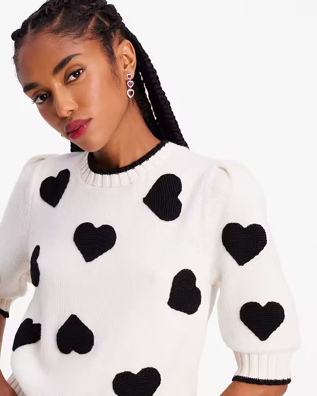 Scattered Hearts Crochet Sweater | Kate Spade (US)
