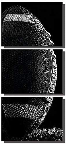 gold mi Black and White Poster Hallway Wall Art Football Sport for Boy's Room Wall Decor Canvas P... | Amazon (US)