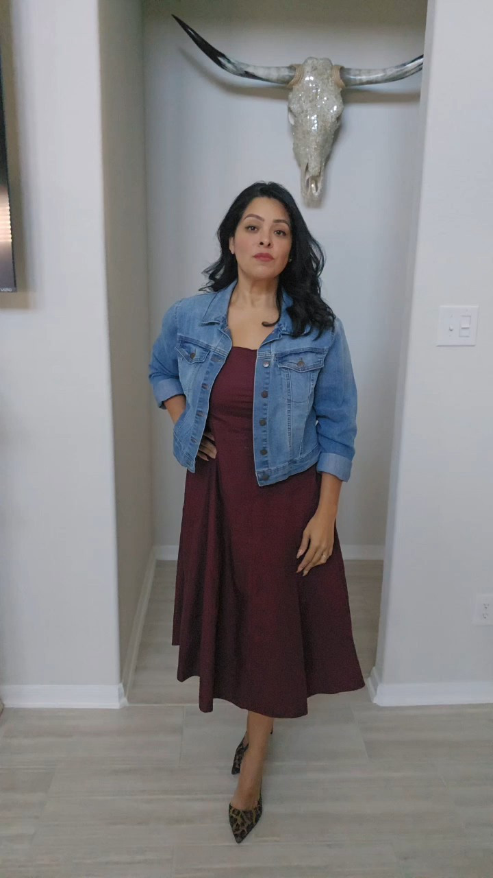 Tuesday's OOTD | Gianni Bini TherryTwo Lepard Heels | A line Plum Dress | Blue Jean Jacket 

#LTKOver40 #LTKStyleTip #LTKShoeCrush