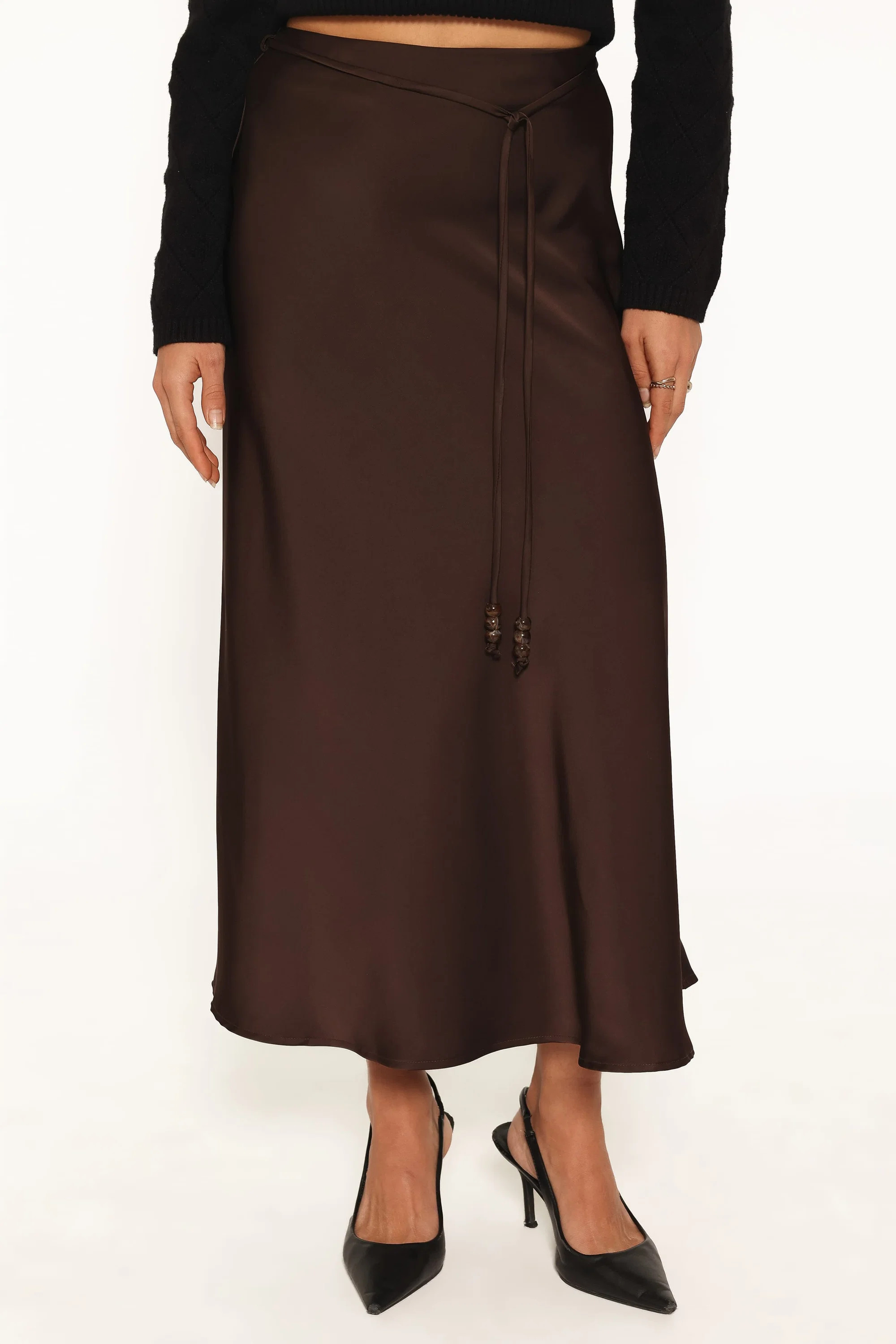 Bayley Midi Skirt - Chocolate Brown | Petal & Pup (US)