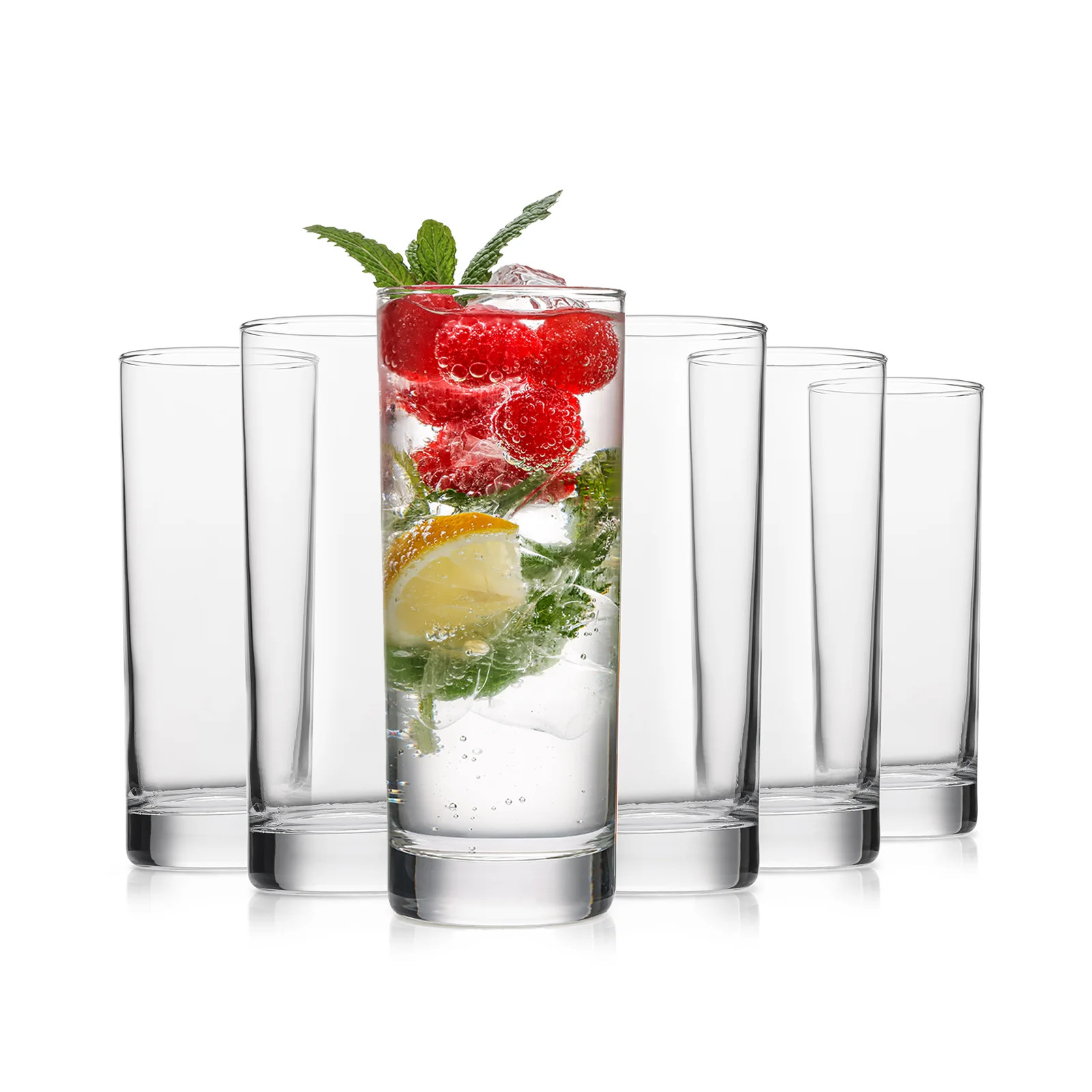 Highball Glasses Set of 6, 11.5oz Tall Drinking Glasses Set, Water Glass for Kitchen | Walmart (US)