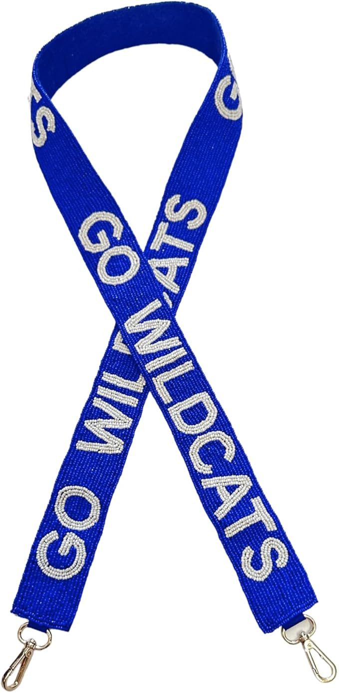 Lashicorn Beaded Purse Strap Royal Blue & White College Game day Kentucky Clear Handbag Replaceme... | Amazon (US)