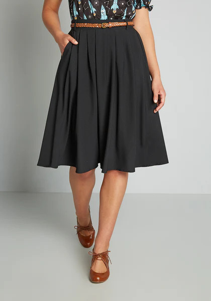 Breathtaking Tiger Lilies Midi Skirt | ModCloth