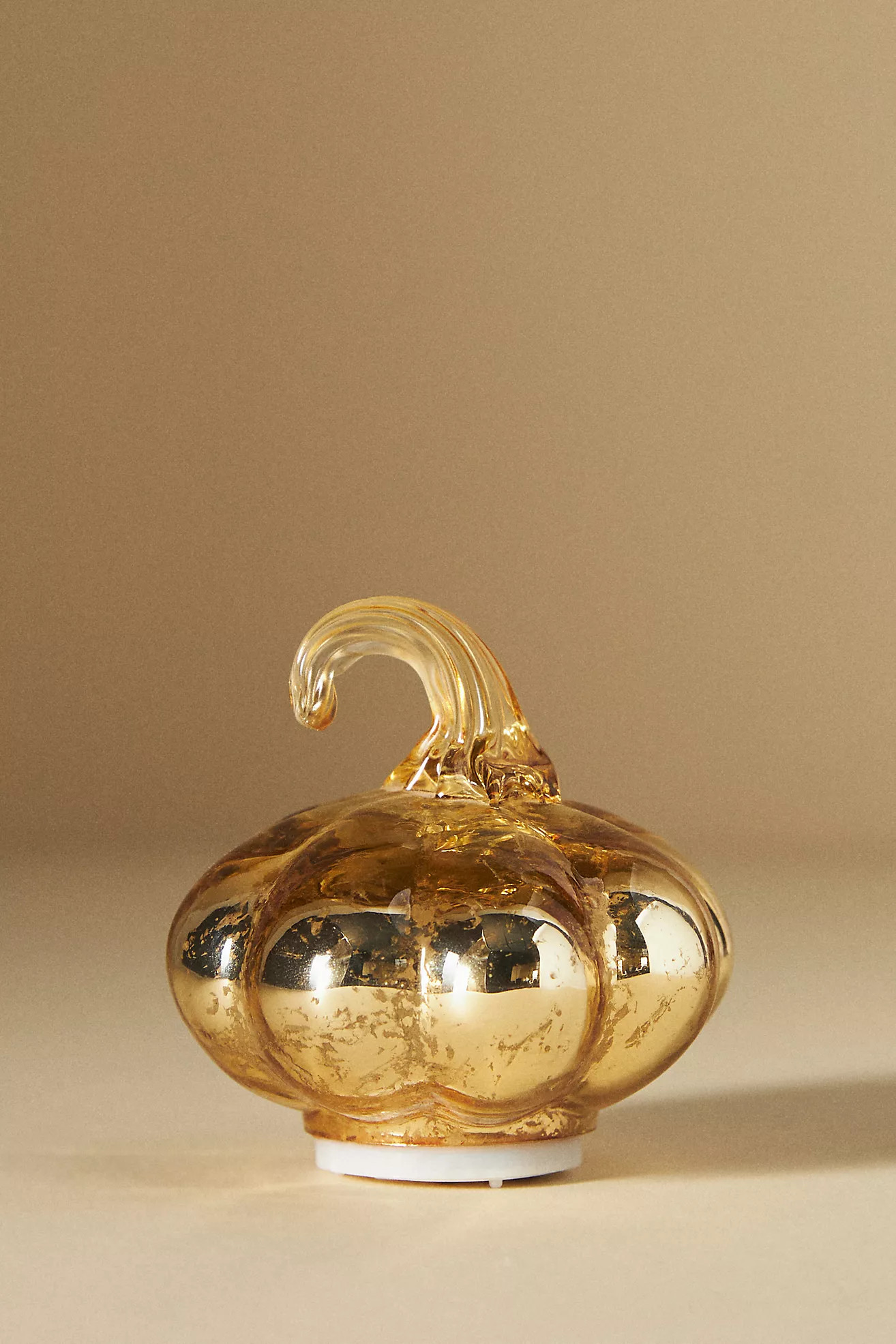 Mini Light-Up Glass Pumpkin Decorative Object | Anthropologie (US)
