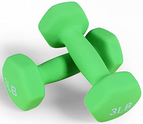 Fitvids Neoprene Dumbbell Hand Weights – Anti-Slip – (3-Pound, Pair) – (3-Pound, Pair) | Amazon (US)