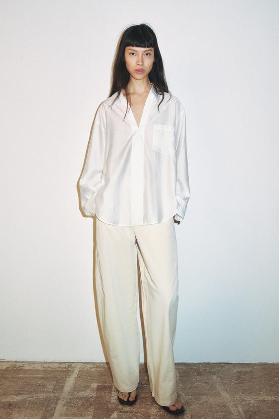 SATIN OVERSIZE SHIRT | Zara UK