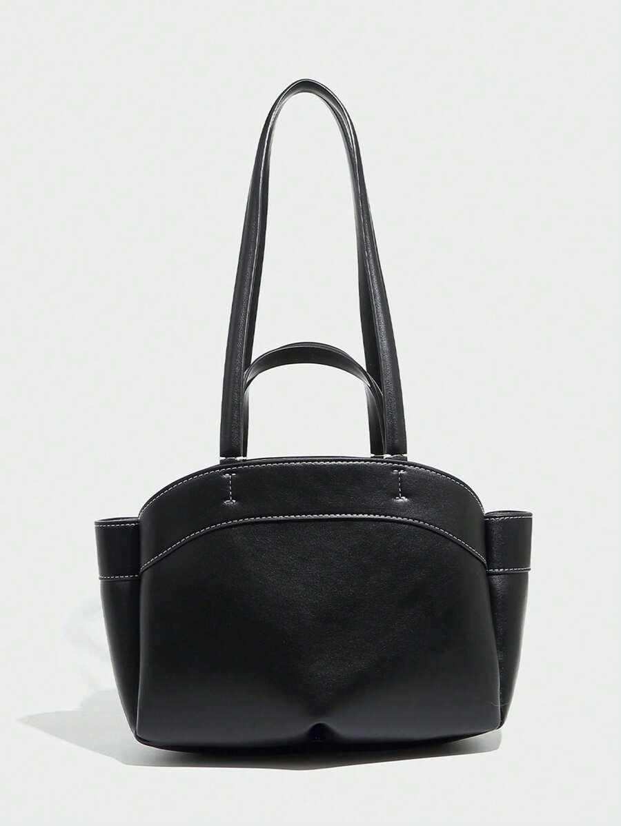 New Women's Bag Autumn And Winter Large-Capacity PU Material Tote Bag Casual Simple Shopping Bag ... | SHEIN