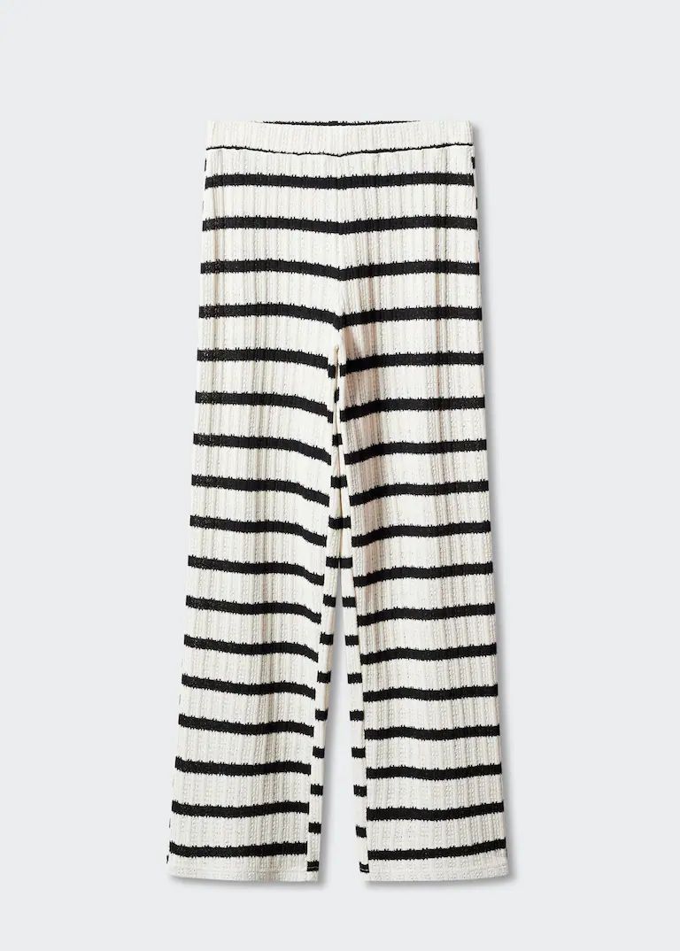 Striped knit pants -  Women | Mango USA | MANGO (US)