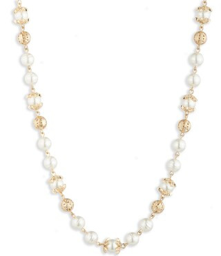 Marchesa Gold Tone White Pearl Filigree Collar Necklace | Dillard's | Dillard's