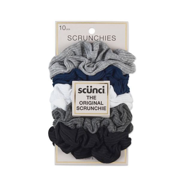 scunci Everyday & Active No Damage Large Interlock Twister Scrunchies - 10pk | Target