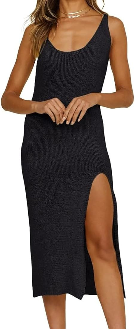 Bsubseach Women Crochet Cover Up for Swimwear Backless Beach Knit Dress | Amazon (US)