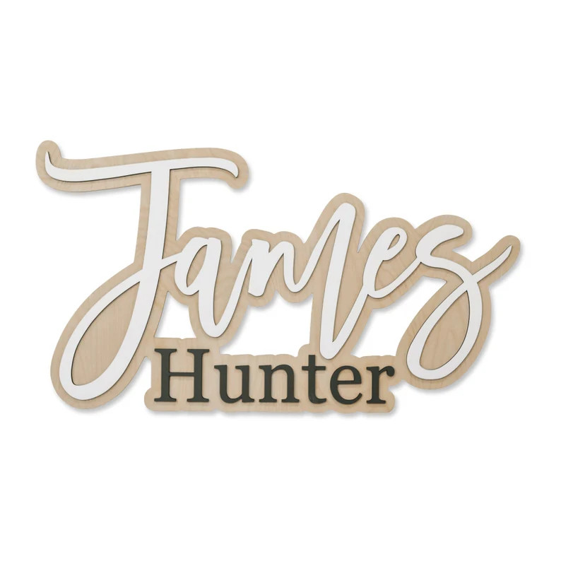Custom Wooden Outlined Name Sign for Nursery - Etsy | Etsy (US)