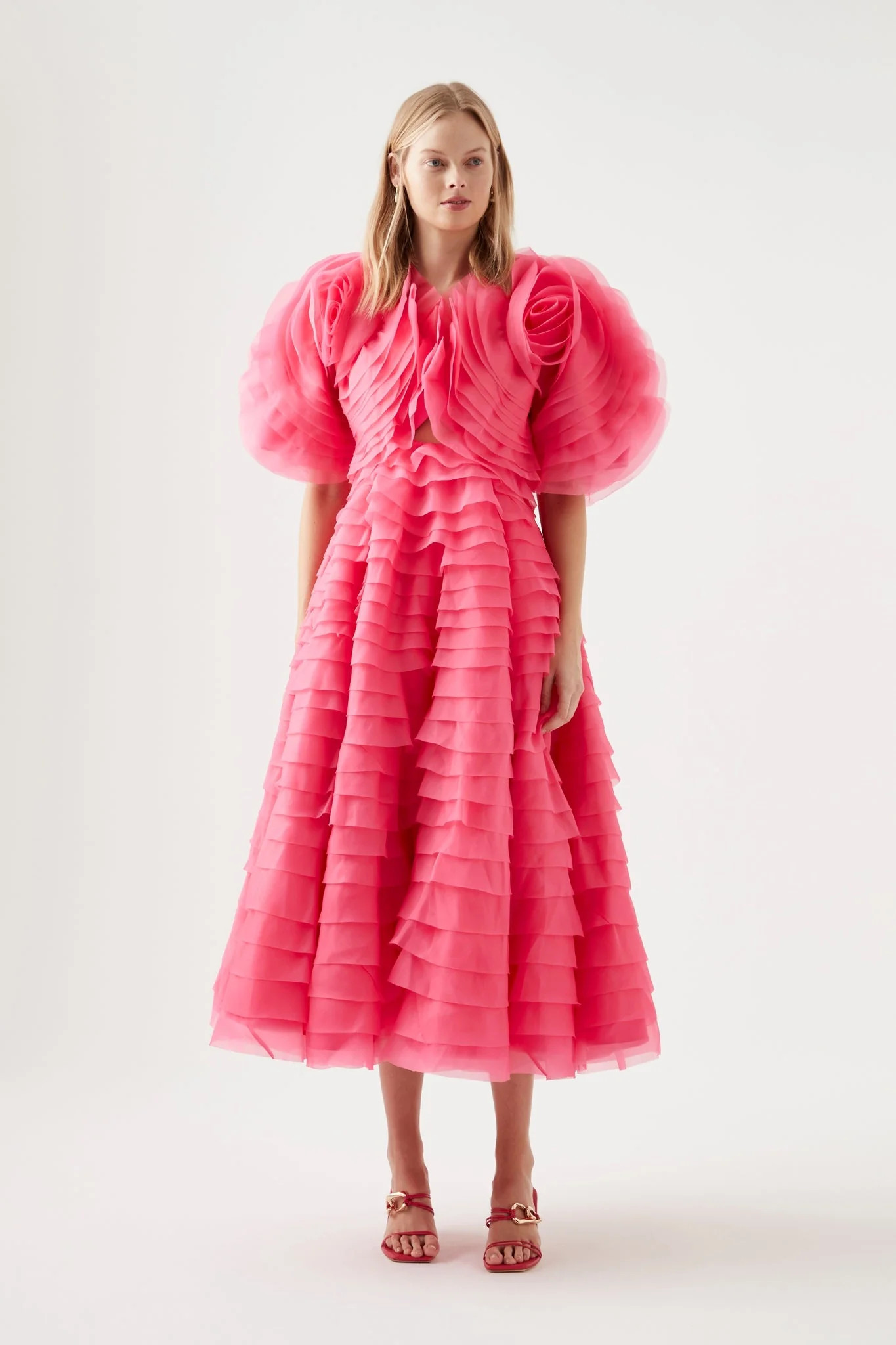 Amour Ruffle Midi Dress | aje. (US, UK, Europe, ROW)