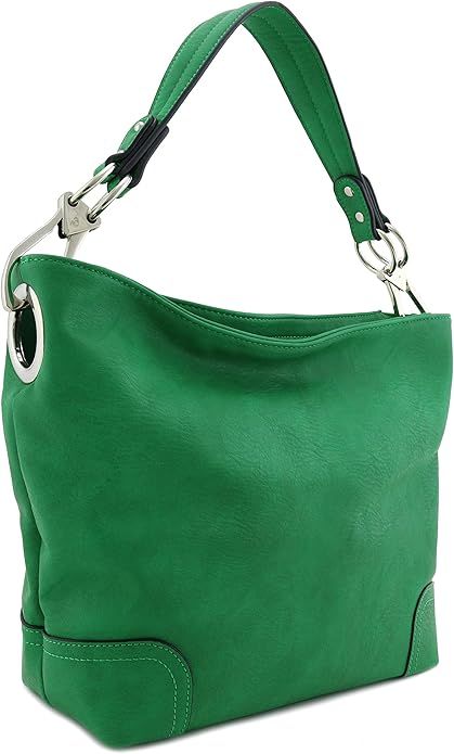 Hobo Shoulder Bag with Big Snap Hook Hardware | Amazon (US)