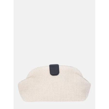 Free Assembly Women's Textured Clutch Handbag, Straw | Walmart (US)