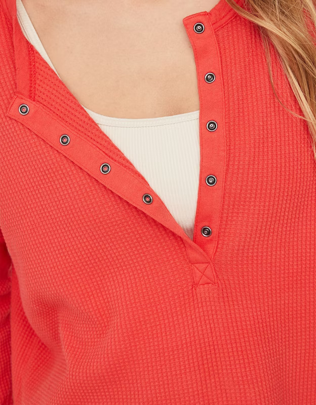 OFFLINE By Aerie Wow! Waffle Henley T-Shirt | Aerie