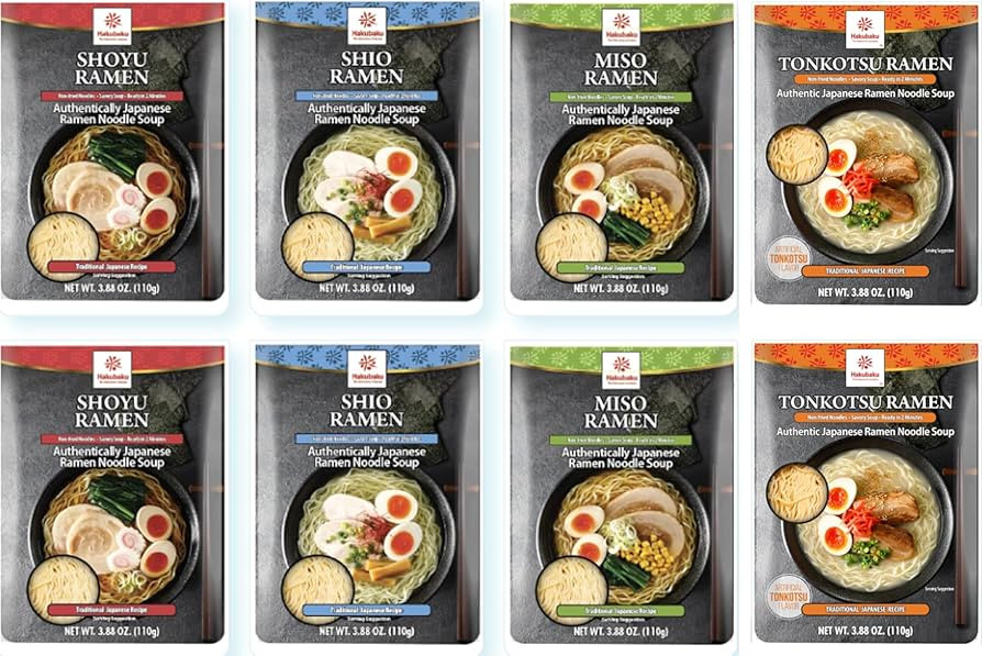 Hakubaku Authentic Japanese Ramen Noodles (Variety, 8 PACK) | Amazon (US)