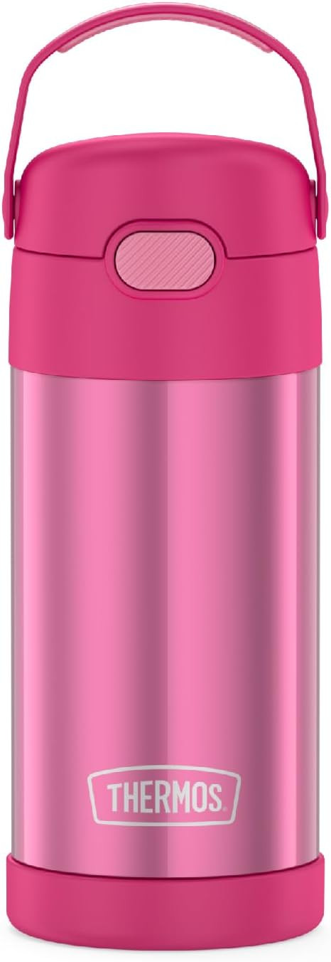 THERMOS FUNTAINER Water Bottle with Straw - 12 Ounce, Pink - Kids Stainless Steel Vacuum Insulate... | Amazon (US)