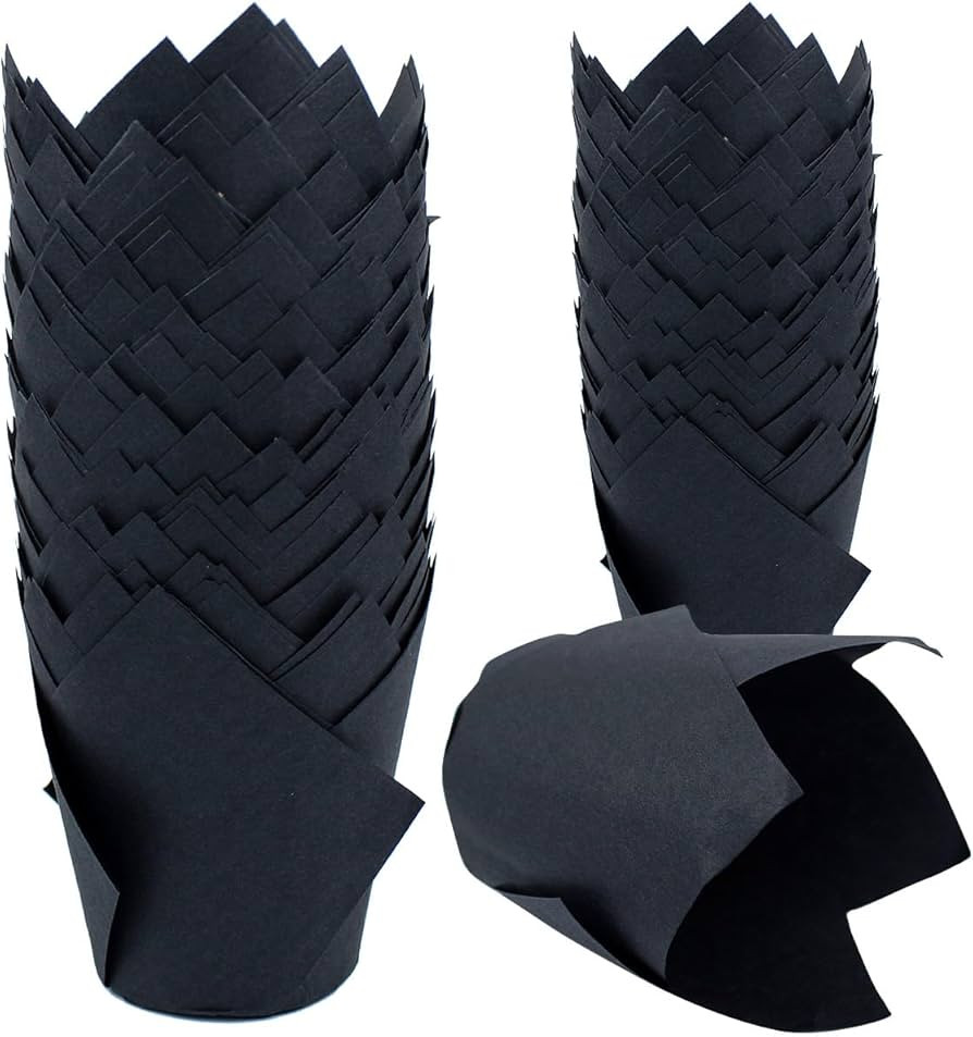 200 Pieces Tulip Cupcake Muffin Liners Greaseproof Paper Baking Cups Cupcake Wrappers for Birthda... | Amazon (US)