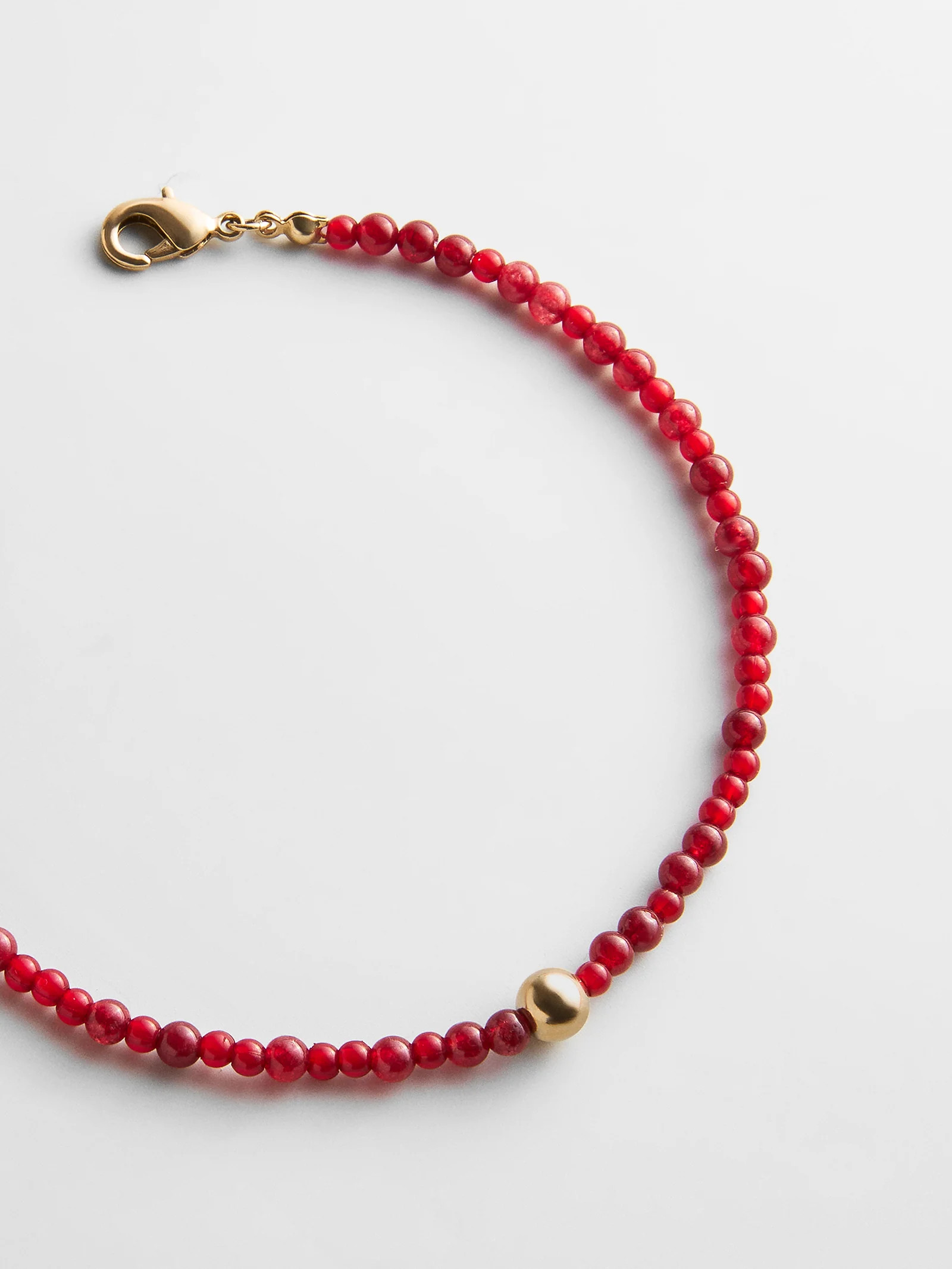 Kyanna Semi-Precious Waterproof Anklet - Red Jasper | BaubleBar