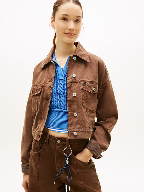Washed Canvas Oversized Trucker Jacket | Tommy Hilfiger UK