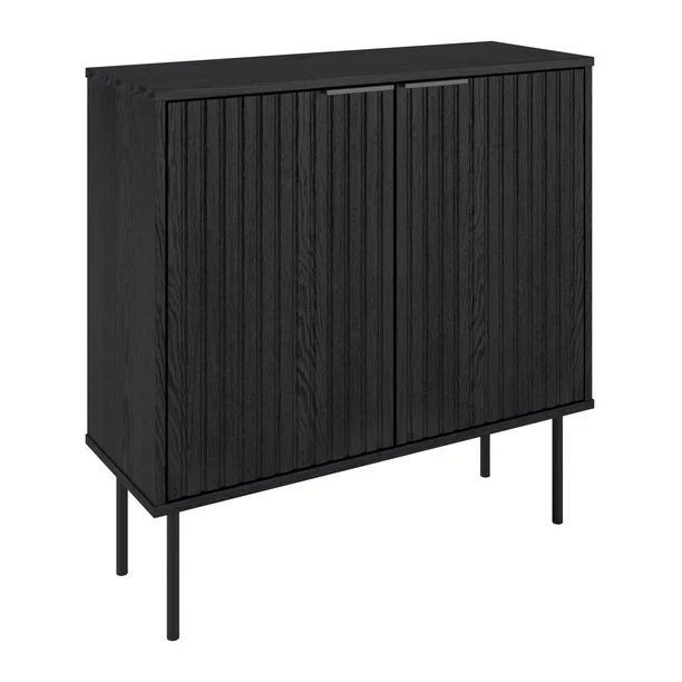 Lysander Black Fluted Premium Engineered Wood Compact Sideboard Buffet | Walmart (CA)