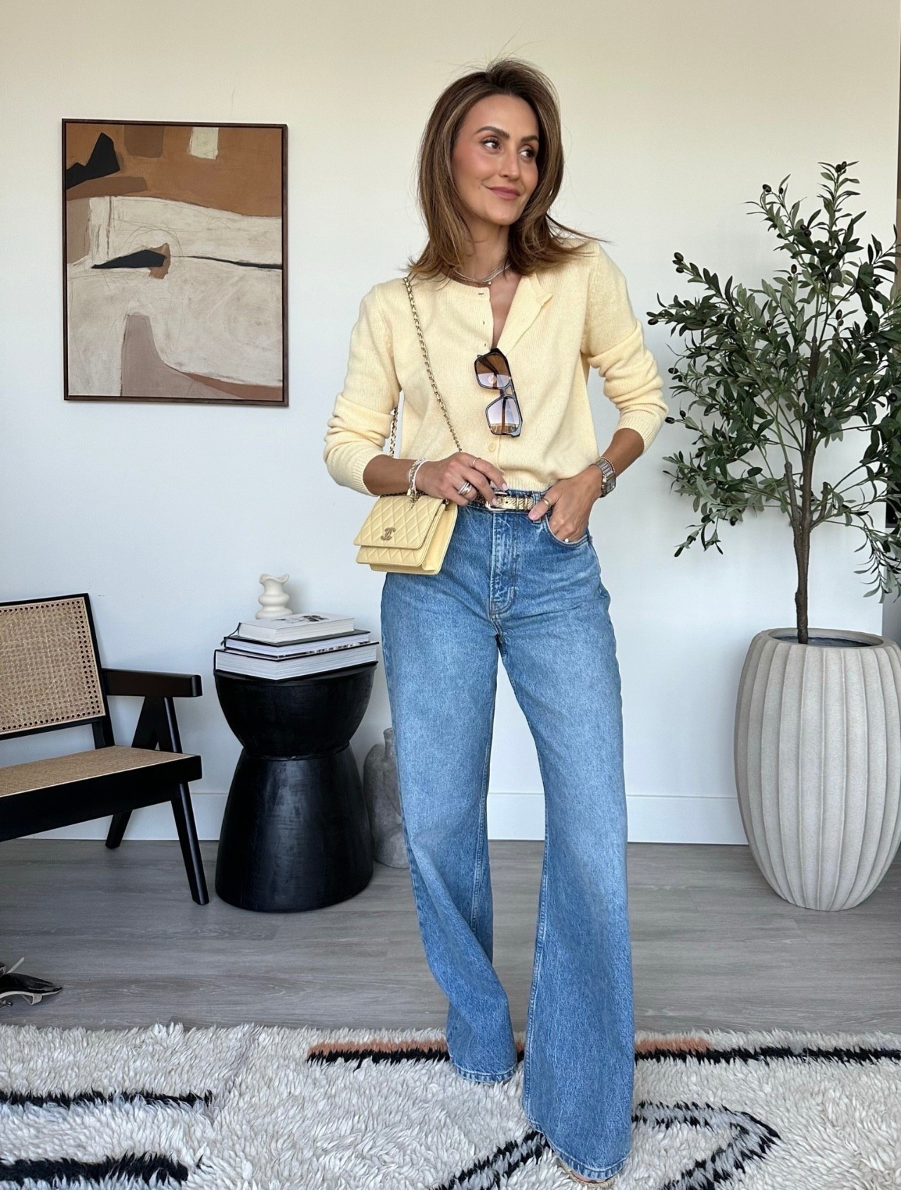 One of your most-loved looks 🤍 lightweight cashmere, my go-to under $200 jeans, and slides 

#LTKSeasonal #LTKOver40 #LTKootd