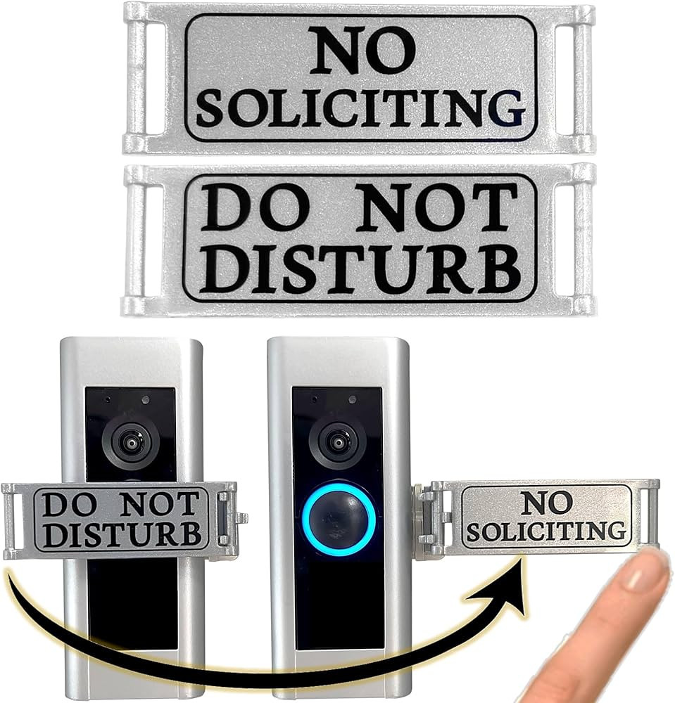 Universal Fitting Doorbell Cover that Rotates from DO NOT DISTURB to NO SOLICITING - Horizontal &... | Amazon (US)