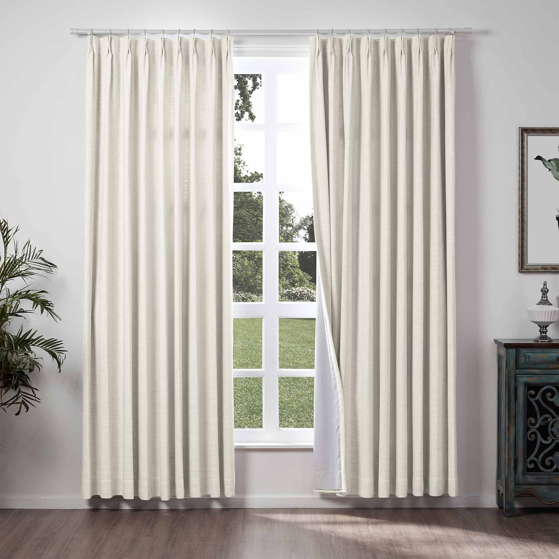 LIZ Polyester Linen Curtain Drapery | TWOPAGES