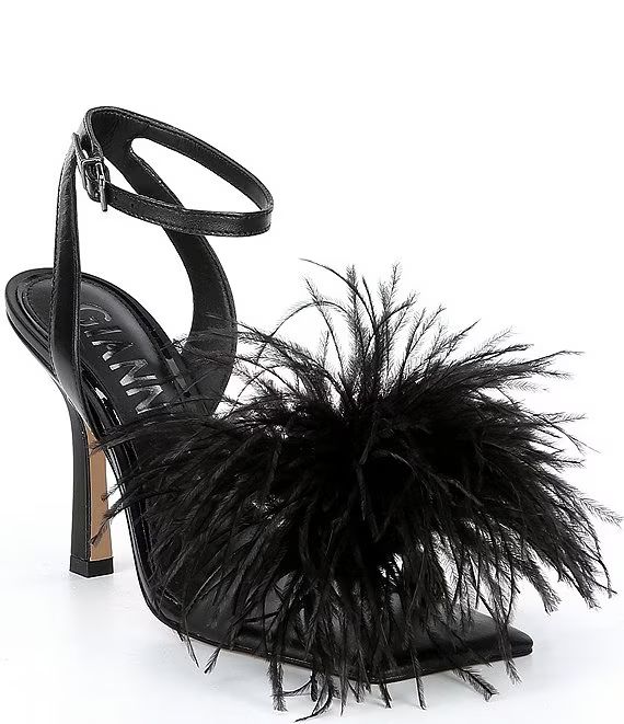 Gianni BiniNeela Feather Square Toe Dress Sandals | Dillard's