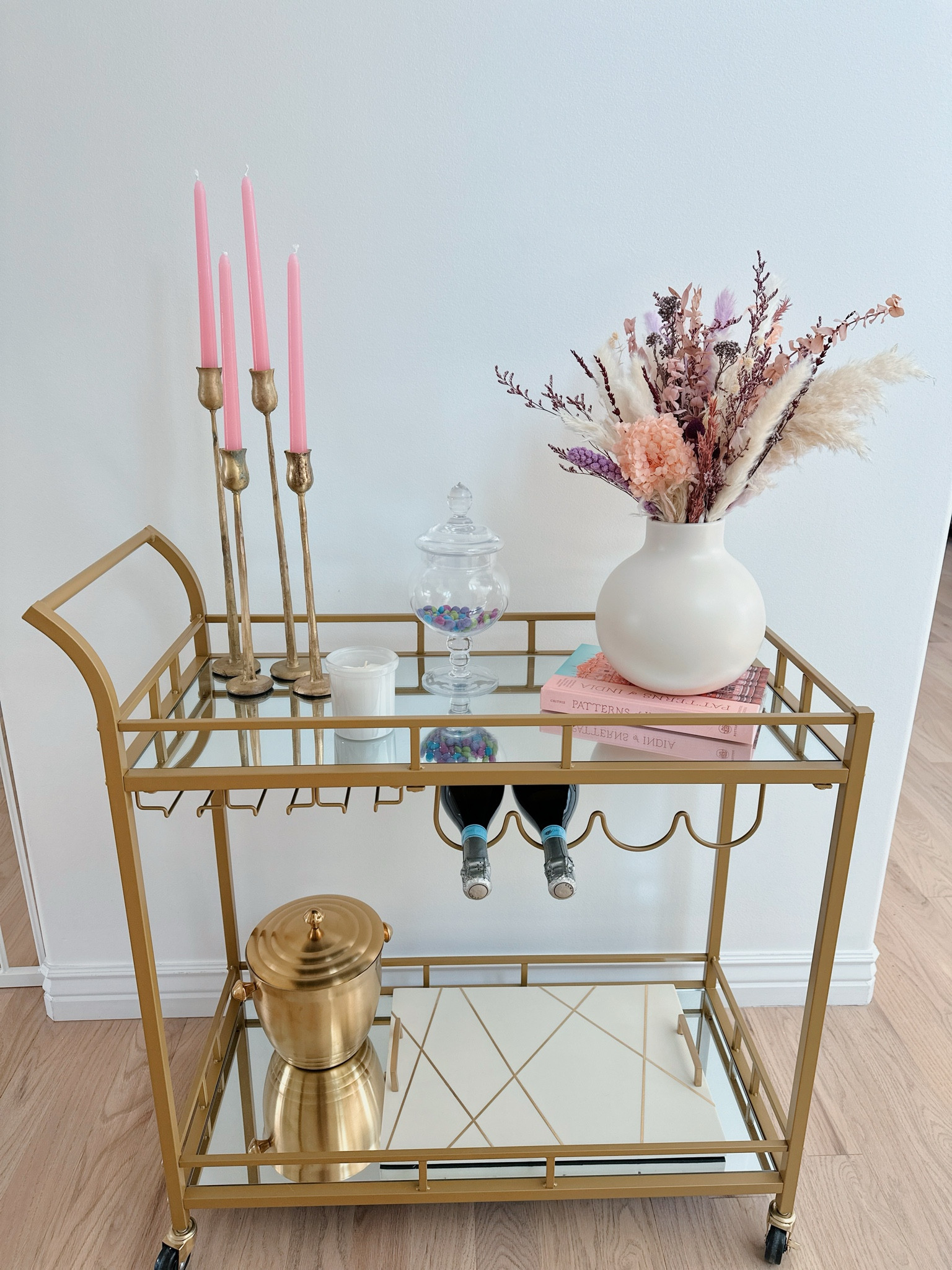 Bar cart spring ideas 🌷🌿