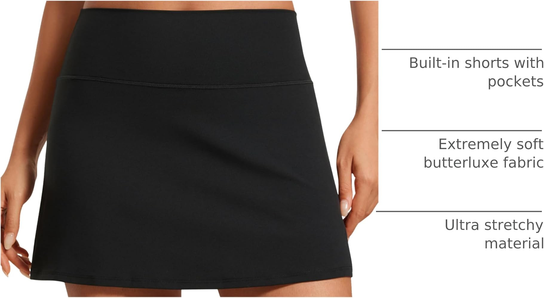 CRZ YOGA Butterluxe High Waisted Tennis Skirts for Women - Mini Lined A Line Golf Casual Skort wi... | Amazon (US)