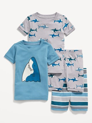 Unisex 4-Piece Printed Snug-Fit Pajama Set for Toddler & Baby | Old Navy (US)