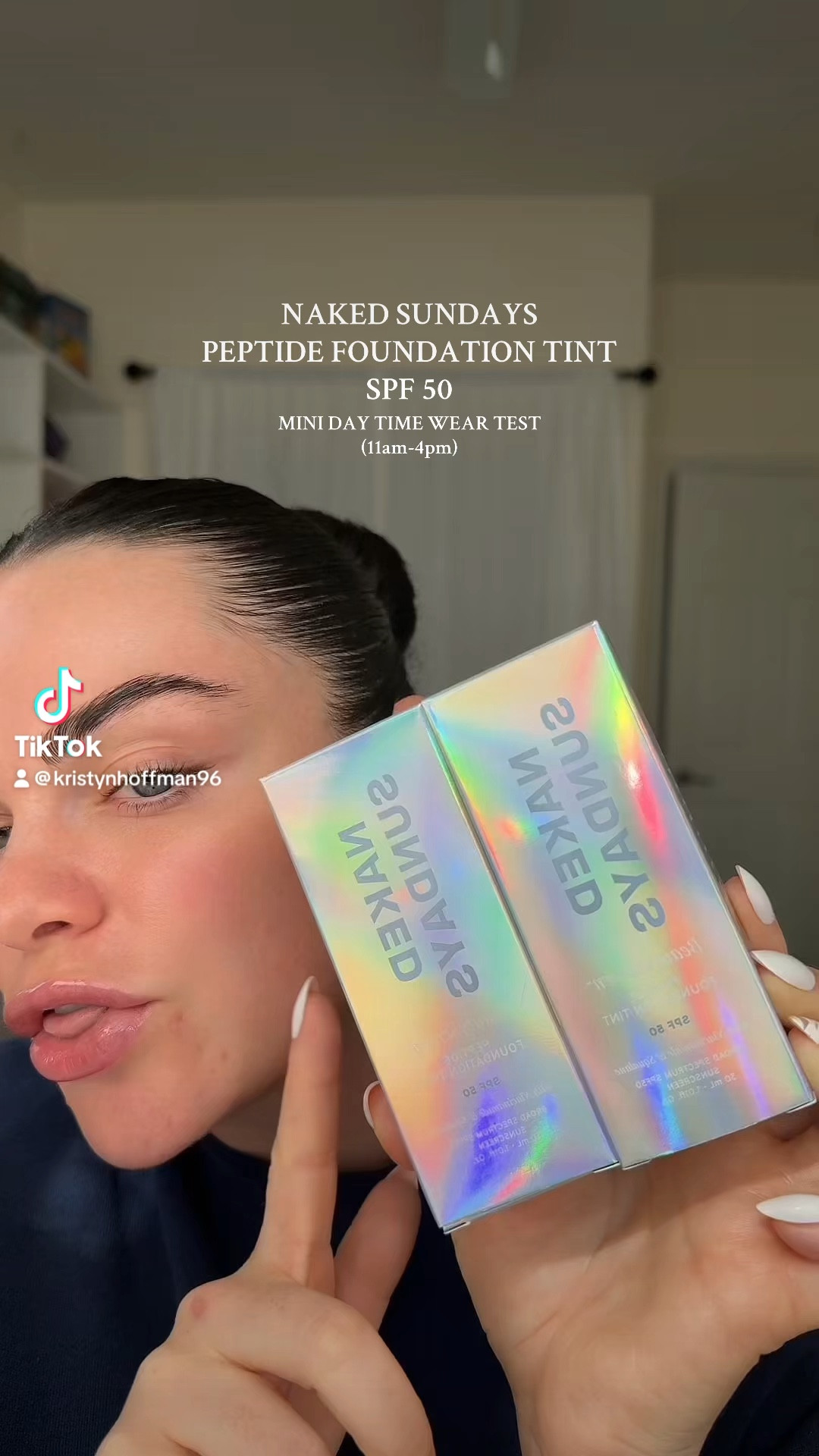 Naked Sundays peptide foundation tint with spf 50! #ltkbeauty #tintedspf #skincare #spf 