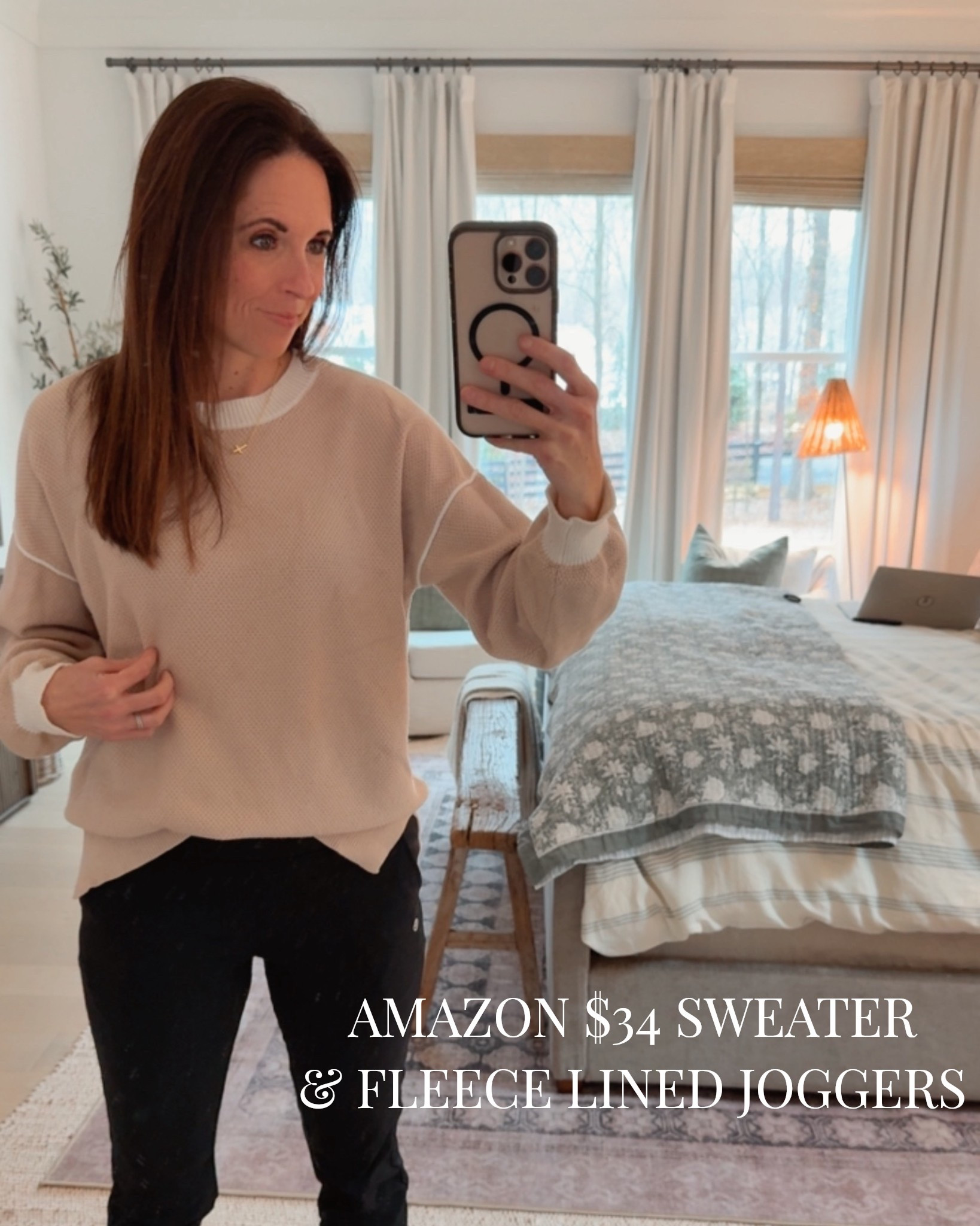 These Amazon cold weather favorites are my go tos and so affordable ❄️ This comfy sweater is light weight and perfect for lounging or going out in- I love pairing it with these fleece lined joggers from Amazon! I pick these over my Lululemon and Vuori leggings 🤍

#LTKgrwm #LTKSaleAlert #LTKootd