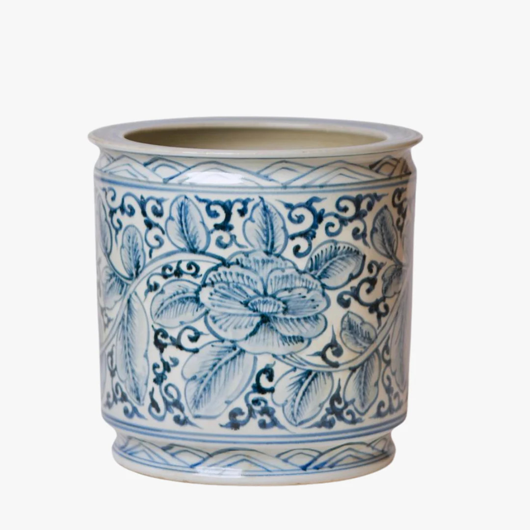 Blue Floral Vine Orchid Pot | Dear Keaton