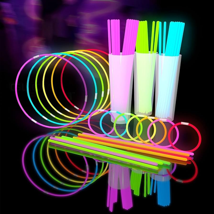 Glow Fever 209pcs Glow Sticks Bulk Party Pack includes 100 8" Glow Sticks and 109 Accessories, wi... | Amazon (US)