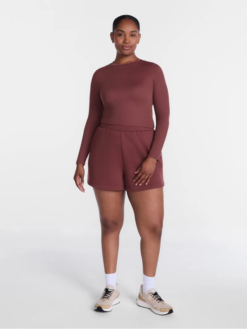 Avia Women's ScubaKnit Shorts, 5" Inseam, Sizes XS-4X | Walmart (US)