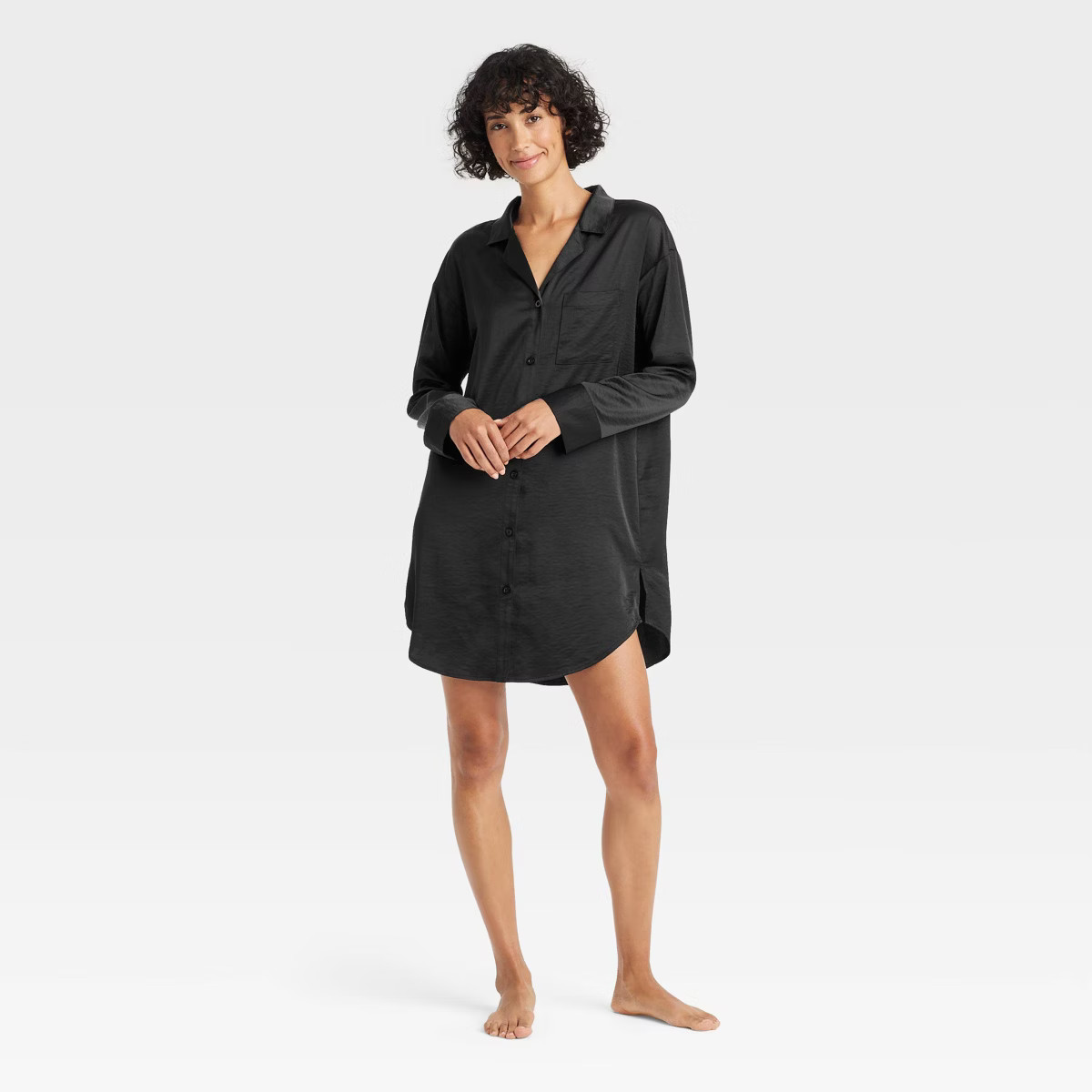 Women's Satin Notch Collar Nightgown - Auden™ | Target