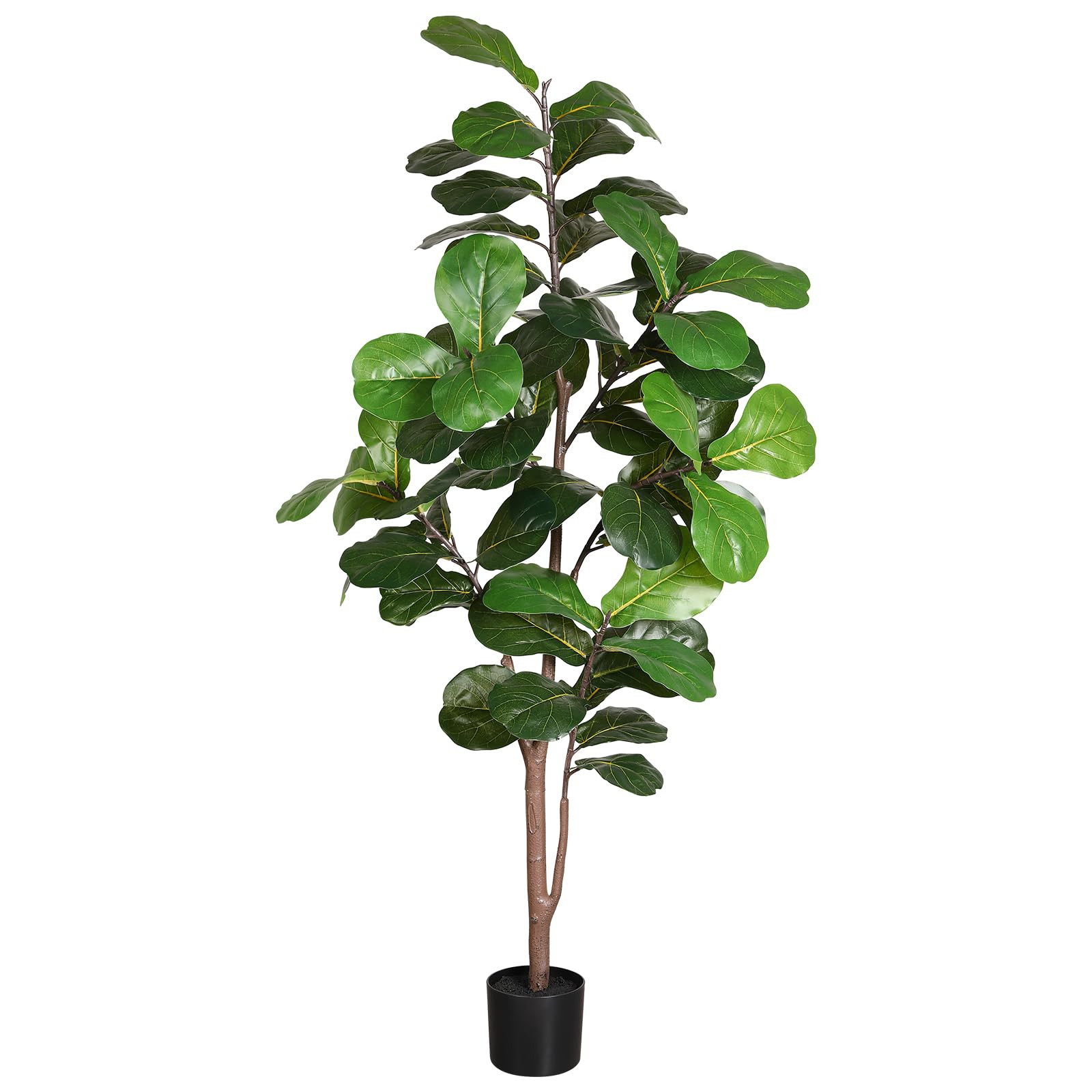 6ft Artificial Fiddle Leaf Fig Tree Plant,Fake Ficus Lyrata in Pot,Ficus Faux Plant Artificial Tr... | Amazon (US)