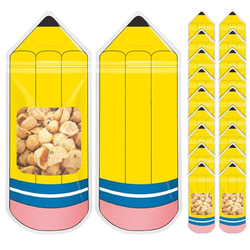 Kidum 50 Pcs Back to School Candy Treat Bags Plastic Goodie Bag Teacher Gift Bags Candy Boxes Party Favors Welcome Back to School Treat Boxes for Thanks Teacher School Classroom Decorations (50) | Amazon (US)