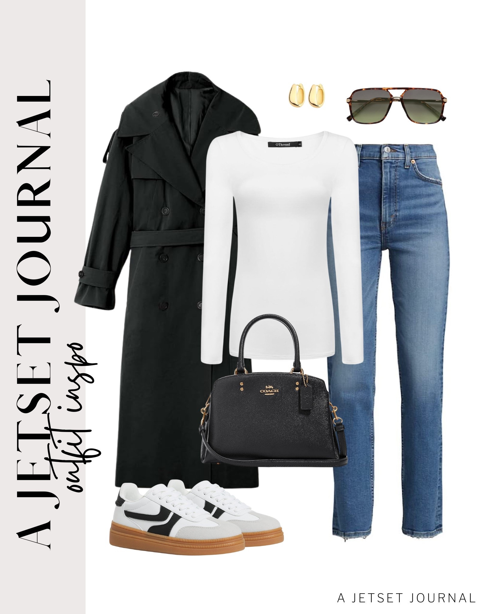 An overcoat makes a great transitional outfit! Perfect for upgrading a basic shirt and denim jeans look!

casual outfit idea, everyday fashion, mom outfit ideas, ways to style, chunky hoop earrings, trendy look, amazon fashion, spring style, stylish purse, cute sunglasses, affordable look

#LTKSeasonal #LTKStyleTip #LTKU