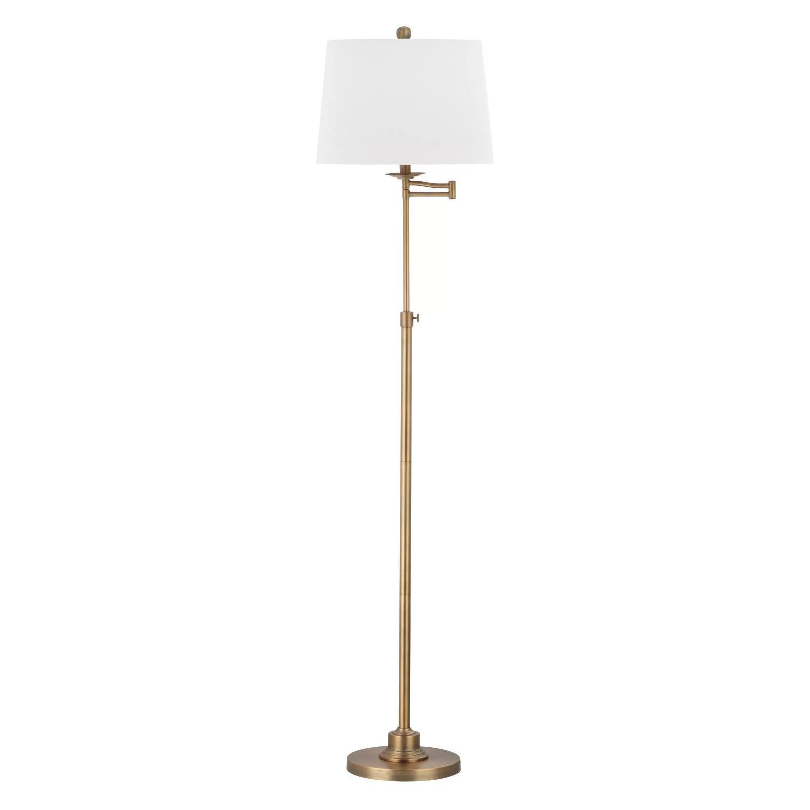 Safavieh Brand Nadia 64.25 in Solid Glam Floor Lamp in Gold, off-White Color - Walmart.com | Walmart (US)