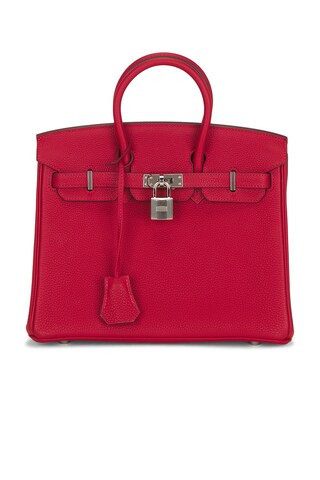 Hermes Togo Birkin 25 Handbag in Red | FWRD 