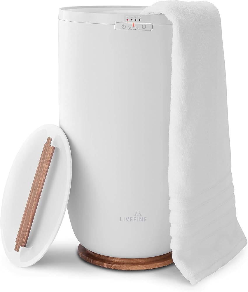 LiveFine Towel Warmer | Large Bucket Style Luxury Heater, Adjustable Timer, Auto Shut-Off | Fits ... | Amazon (US)