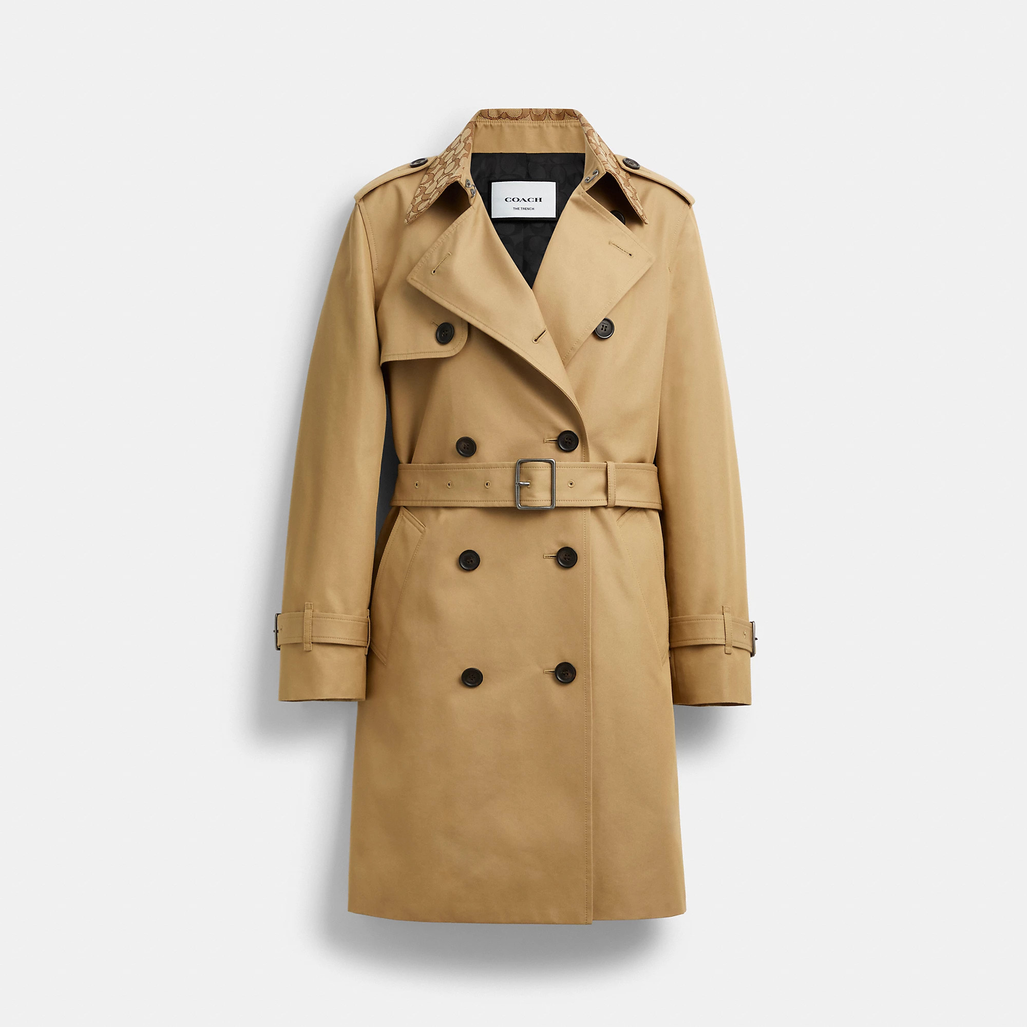 Mid Trench Coat With Signature Collar | Coach Outlet US