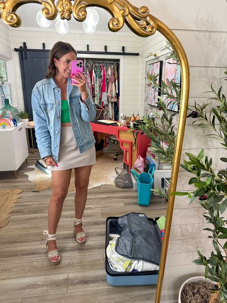 Spring outfit + these shoes are my new favorite and they are so affordable! 

Sandals, wedges, spring outfit, spring outfit ideas, skort, jean jacket 

#LTKstyletip #LTKxTarget #LTKshoecrush