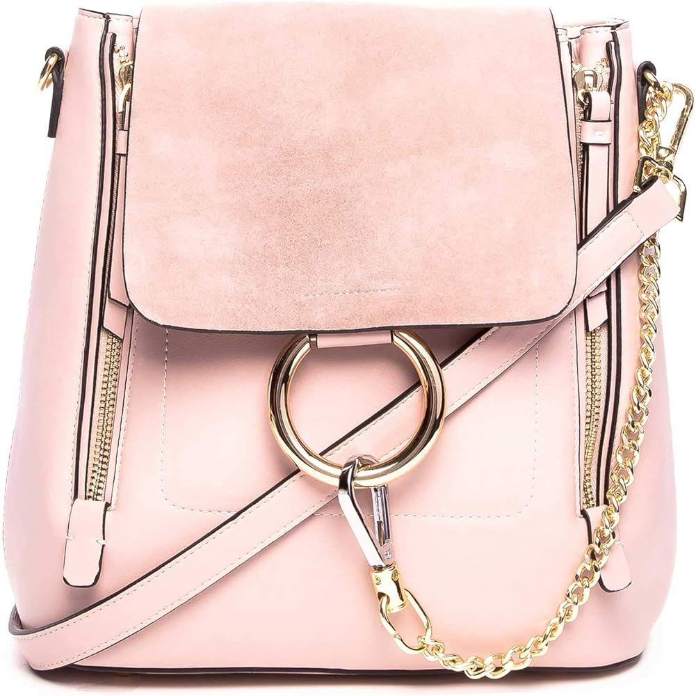 Women Eco Leather Backpack Purse Crossbody Handbags Fashion Chain Bag | Amazon (US)