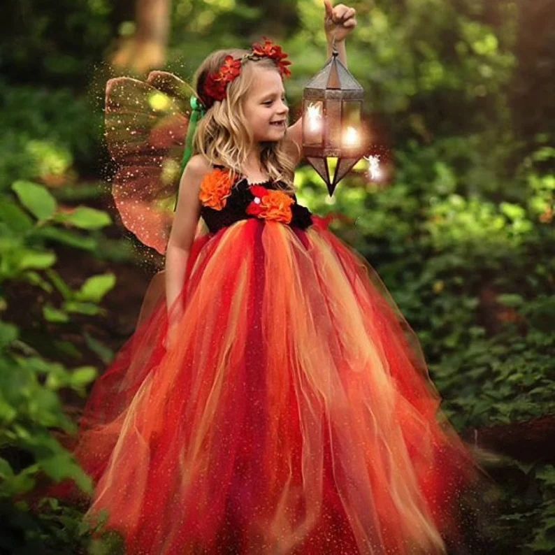 Girls FAIRY Costume Birthday Photoshoot Tutu Kids Flower Baby - Etsy | Etsy (US)