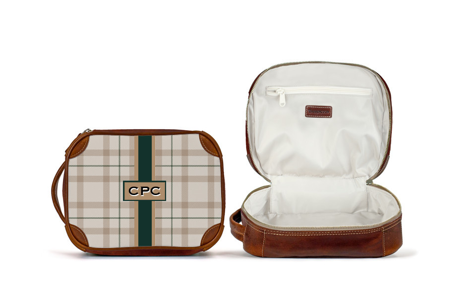 Cosmetic Kit - Monogram Stripe | Barrington Gifts